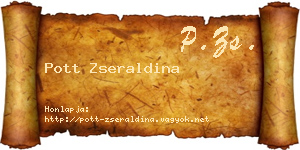 Pott Zseraldina névjegykártya